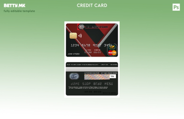 модерен стил Шаблон за мастер картички на првата банка Конго Африка